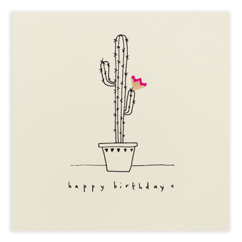 480x480 Pencil Shavings Birthday Card Cactus - Cactus Pencil Drawing