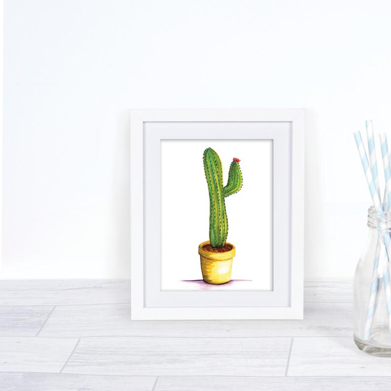 794x794 Printable Pencil Drawing Art Cactus Pencil Drawing Original Etsy - Cactus Pencil Drawing