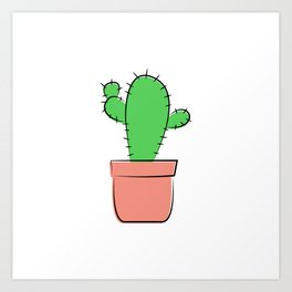 264x264 Plant Drawing Art Prints - Cactus Plant Drawing