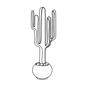 300x300 Plant Drawing Royalty Free Vectors - Cactus Plant Drawing