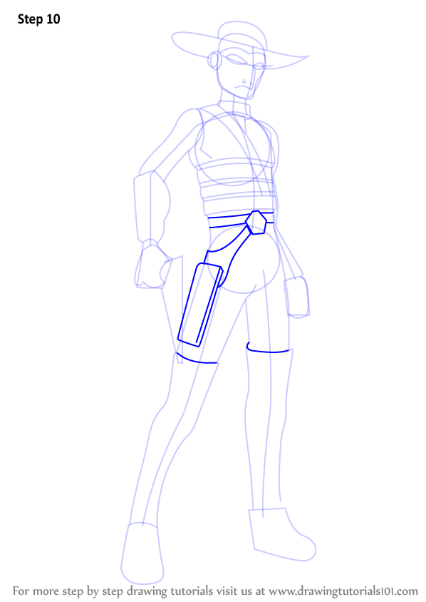 598x844 Learn How To Draw Cad Bane From Star Wars - Cad Bane Drawing