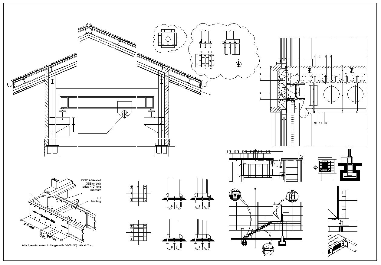 1259x877 steel structure details,steel structure cad drawings,steel - Cad Building Drawing