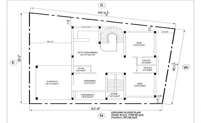 650x400 Cad Drawing Residential Building - Cad Building Drawing