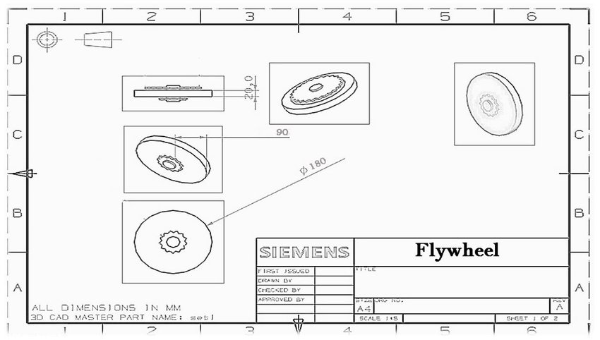 850x482 Cad Drawing Of Flywheel Download Scientific Diagram - Cad Drawing