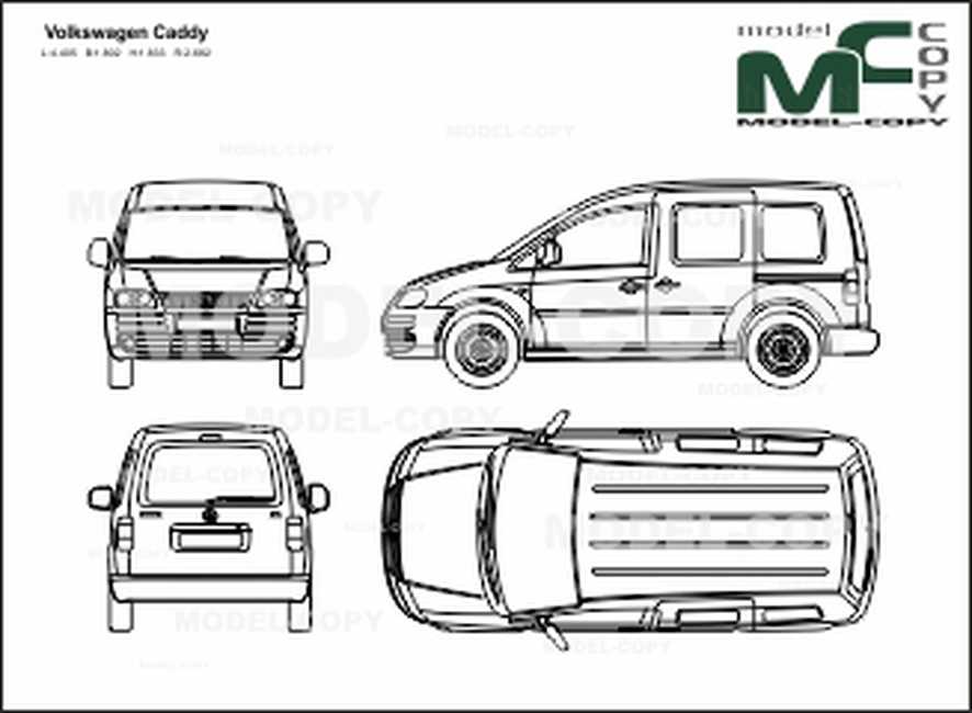 886x650 Volkswagen Caddy - Caddy Drawing