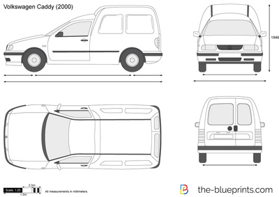 400x283 Volkswagen Caddy Vector Drawing - Caddy Drawing