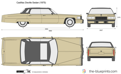 400x244 cadillac deville sedan vector drawing - Cadillac Drawing