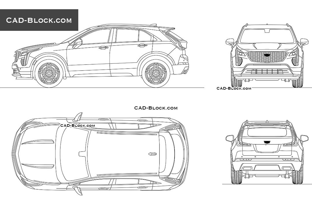 1080x760 cadillac cad drawing, car blocks - Cadillac Drawing