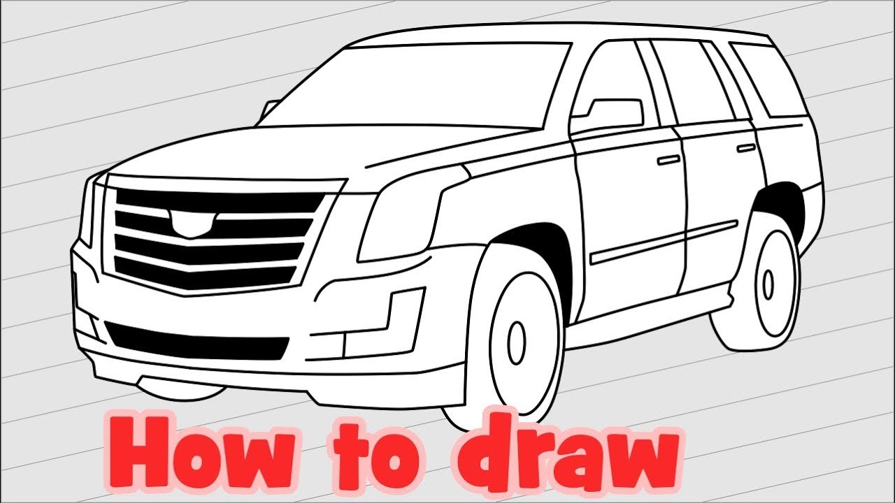 1280x720 how to draw a car cadillac escalade - Cadillac Drawing