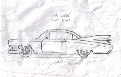 400x254 poetry and artwork - Cadillac Drawing