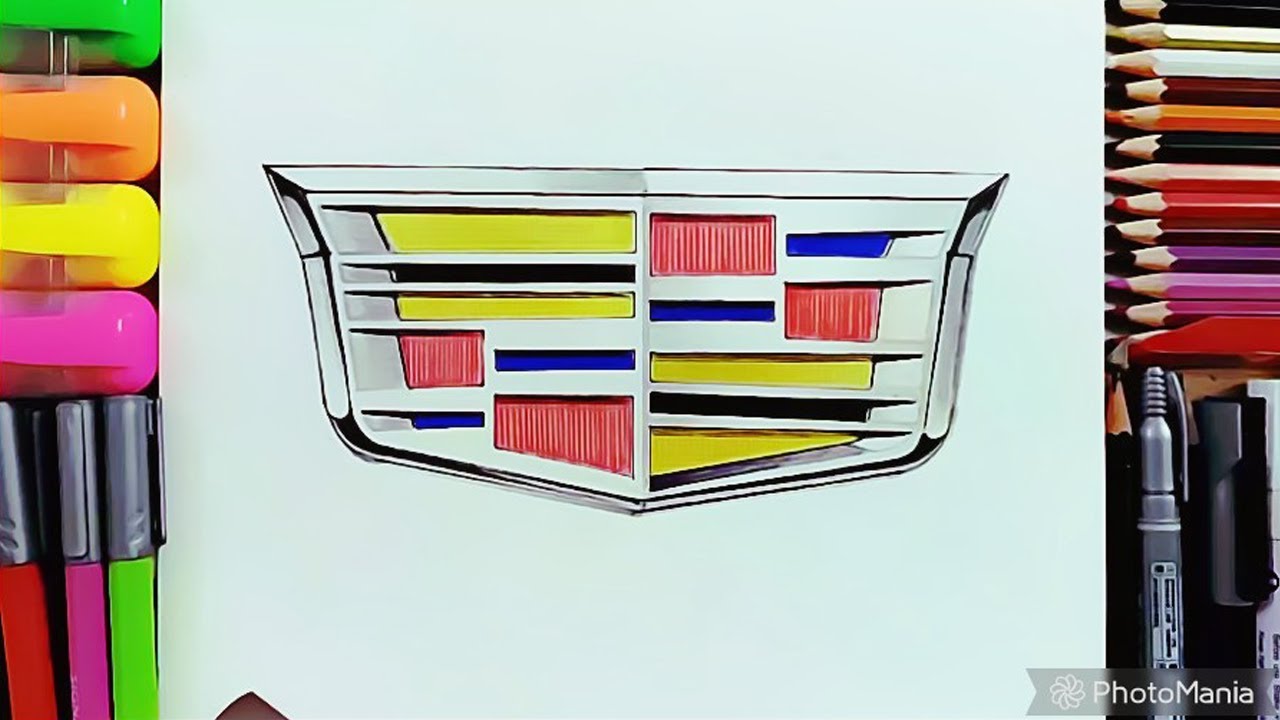 1280x720 How To Draw The Cadillac Logo - Cadillac Symbol Drawing