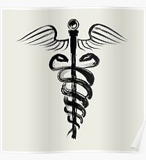 210x230 caduceus drawing posters redbubble - Caduceus Drawing
