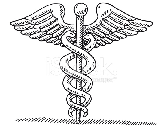 566x440 caduceus ancient greek symbol drawing stock vector - Caduceus Drawing