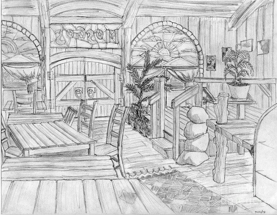 900x697 mosgo's cafe drawing - Cafe Drawing