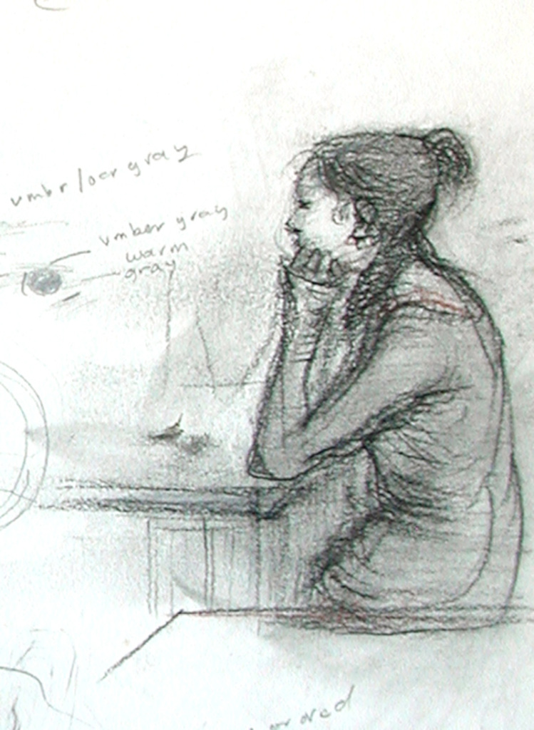 749x1024 ny sketchbooks life drawings - Cafeteria Drawing