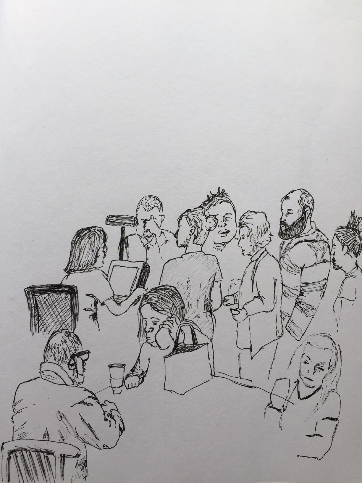 1224x1632 back in the cafeteria matthew french holt - Cafeteria Drawing