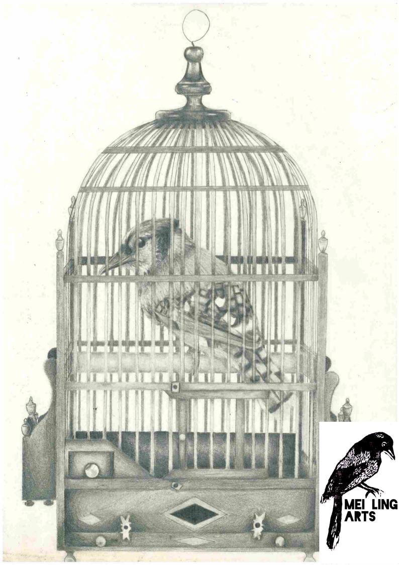 794x1124 Caged Bird Etsy - Caged Bird Drawing