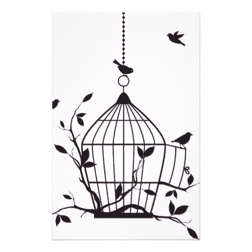 512x512 I Know Why The Caged Bird Sings - Caged Bird Drawing