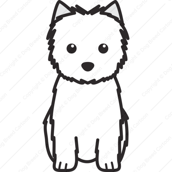 600x600 cairn terrier linear edition dog breed cartoon download your - Cairn Terrier Drawing