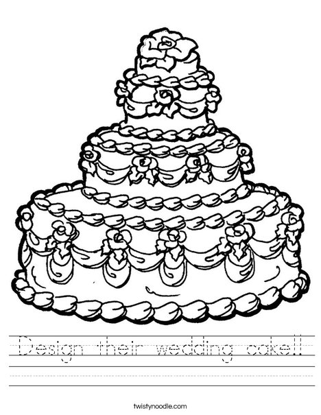 468x605 Design Their Wedding Cake Worksheet - Cake Design Drawing