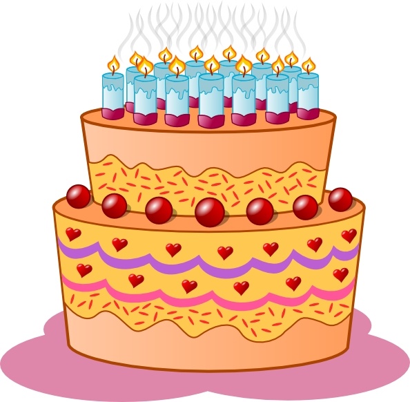 594x582 Birthday Cake Clip Art Free Vector In Open Office Drawing - Cake Design Drawing