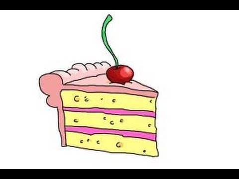480x360 How To Draw A Slice Of Cake - Cake Drawing