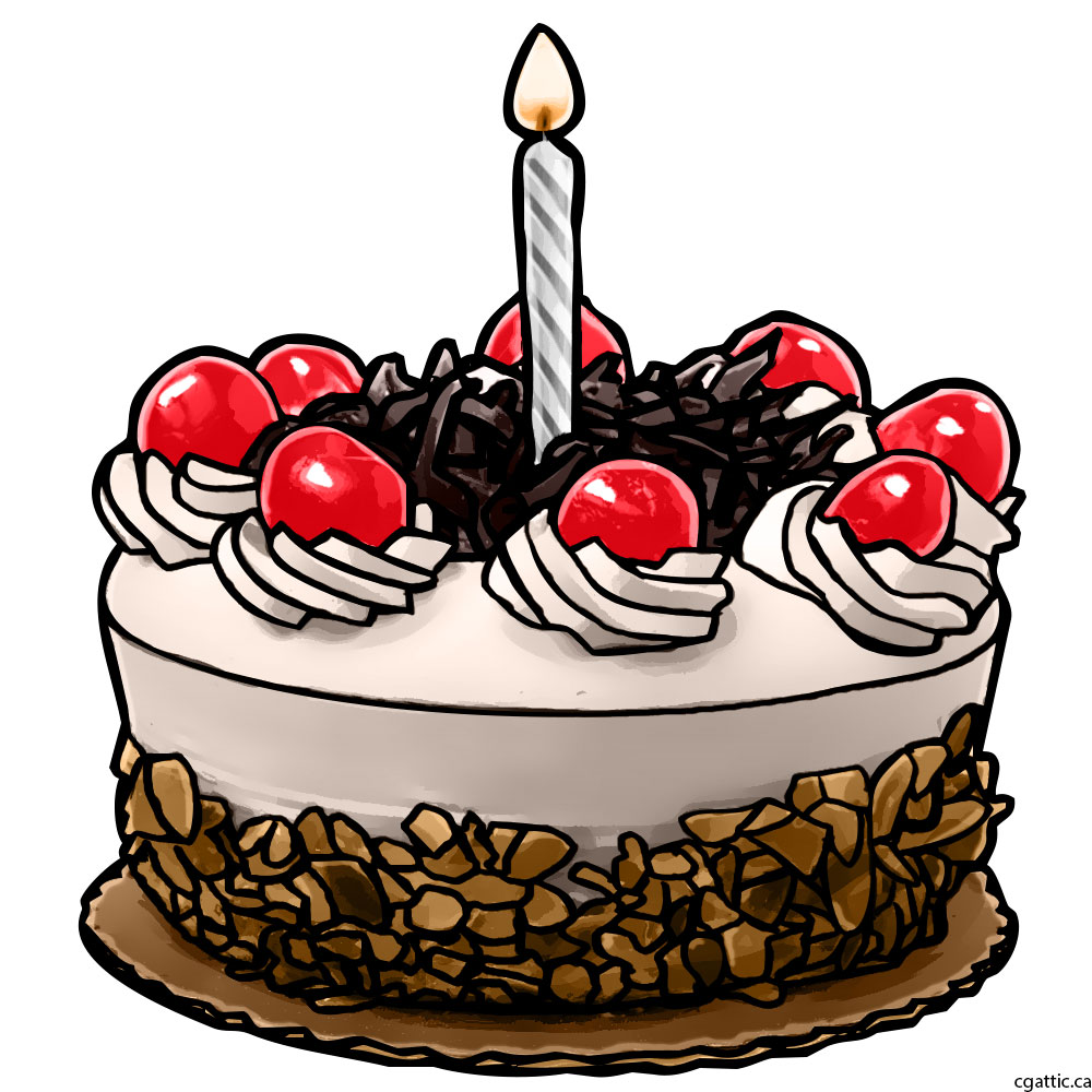 1000x1000 Cake Cartoon Drawing In Steps With Photoshop - Cake Drawing