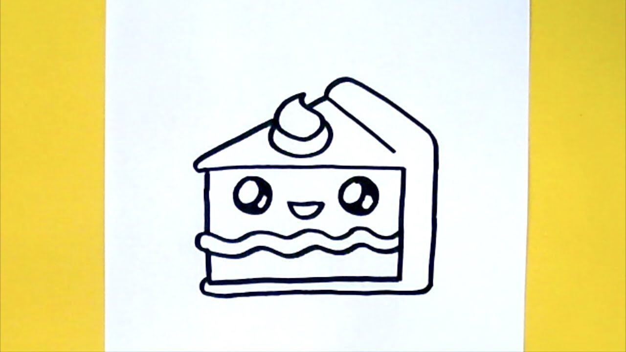 1280x720 How To Draw A Cute Cake Easy - Cake Drawing Easy