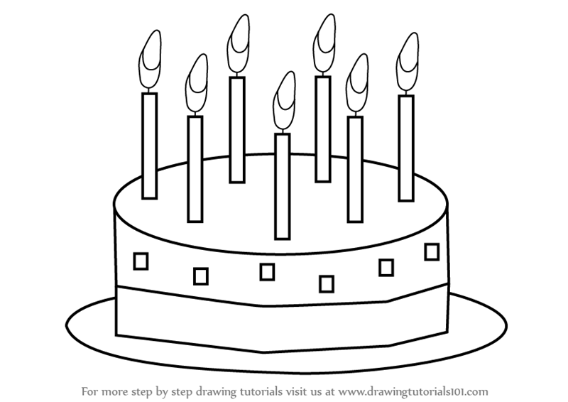 800x566 Learn How To Draw Birthday Cake For Kids - Cake Drawing Easy
