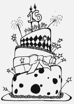 236x331 Birthday Cake Drawing Easy Colorfulbirthdaycake Gq - Cake Drawing Easy