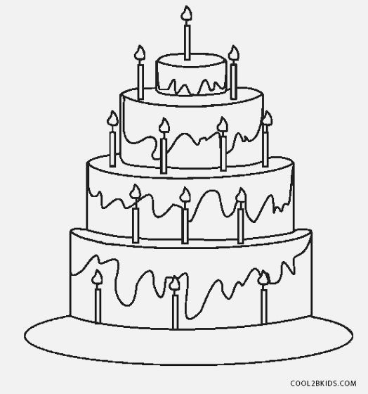 524x560 Birthday Cake Drawing Images Amazingbirthdaycakes Tk - Cake Drawing Images