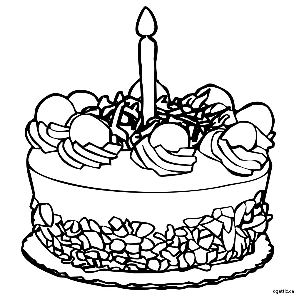 1000x1000 Cake Cartoon Drawing In Steps With Photoshop - Cake Drawing Images