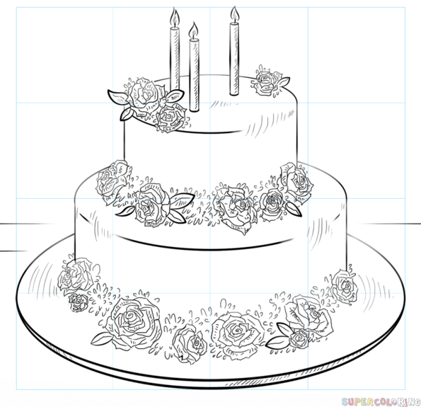 595x575 Cake Drawing - Cake Drawing Images