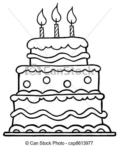 385x470 Drawing Birthday Cakes - Cake Drawing Images