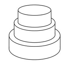 236x213 Tier Square Cake Template - Cake Drawing Template