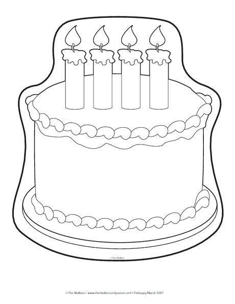460x595 Cake Drawing Template At Free For Personal Use Birthday Printable - Cake Drawing Template