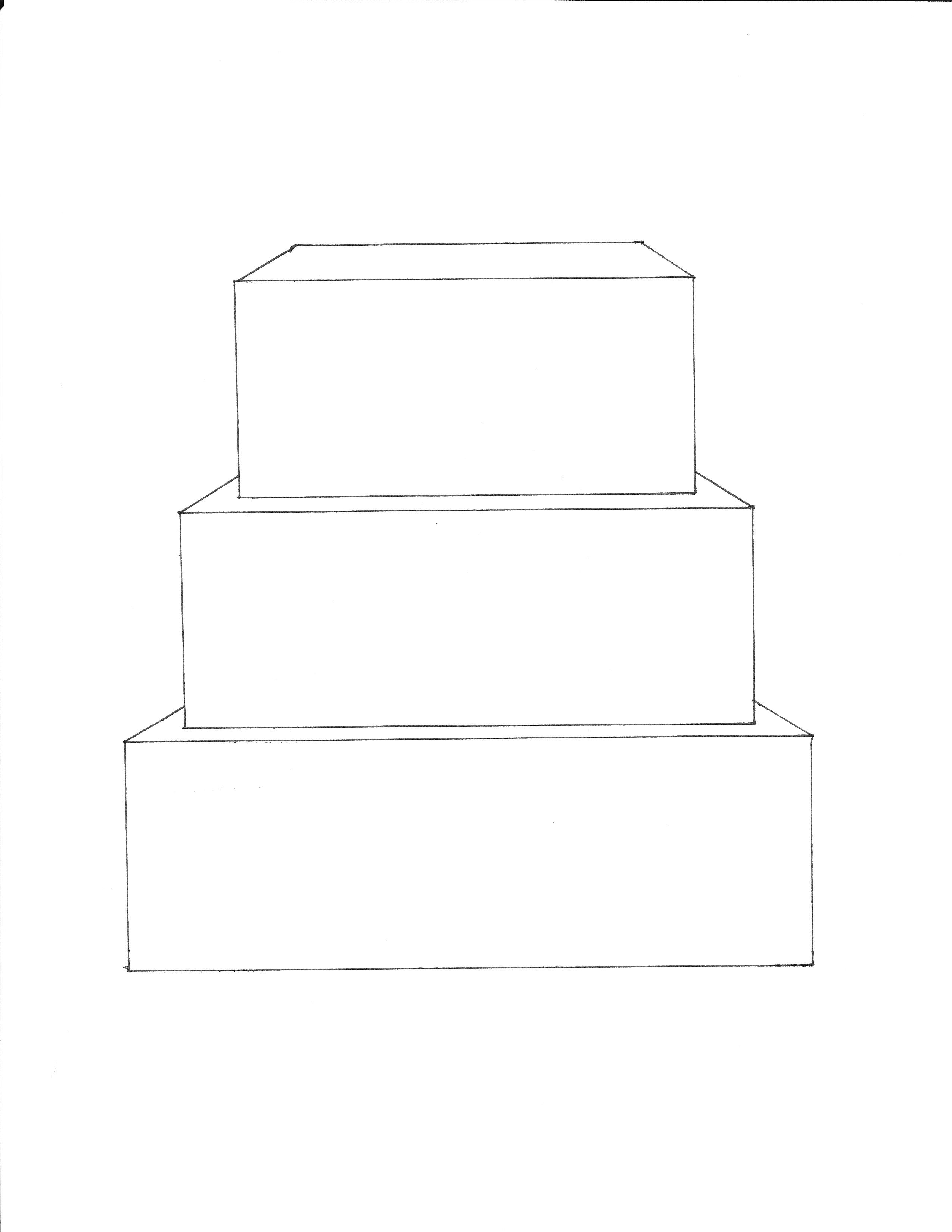 2550x3300 Tier Square Cake Template Free Downloadable Cake Templates - Cake Drawing Template
