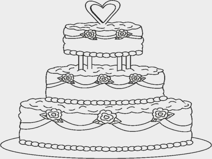 739x554 Drawn Wedding Cake Line Drawing - Cake Line Drawing