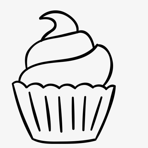 500x500 Stick Figure,kitchen,fruits And Vegetables,tableware,line Drawings - Cake Line Drawing