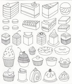 236x276 Mini Cake Line Drawing - Cake Line Drawing