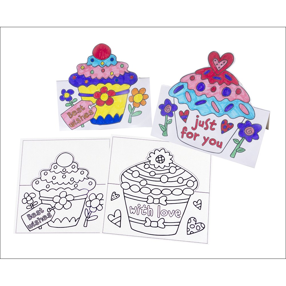 1000x1000 Cup Cake Pop Up Cards - Cake Pop Drawing