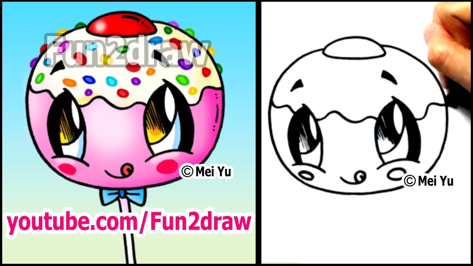 1920x1080 Draw This Super Cute Cake Pop - Cake Pop Drawing