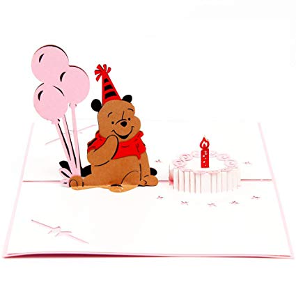 425x425 Supreona Birthday Card Bear And Cake Pop Up Card - Cake Pop Drawing