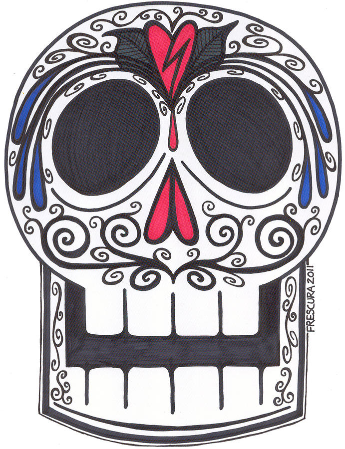691x900 dia de los muertos calavera - Calavera Drawing