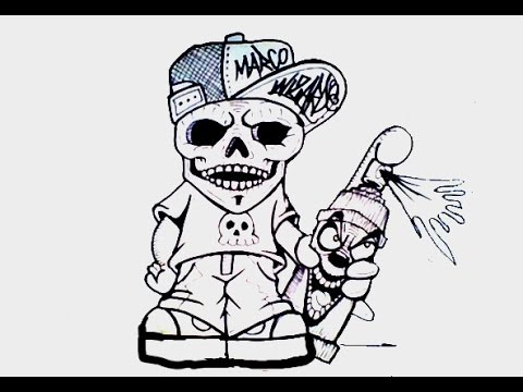 480x360 how to draw graffiti skull character - Calavera Drawing