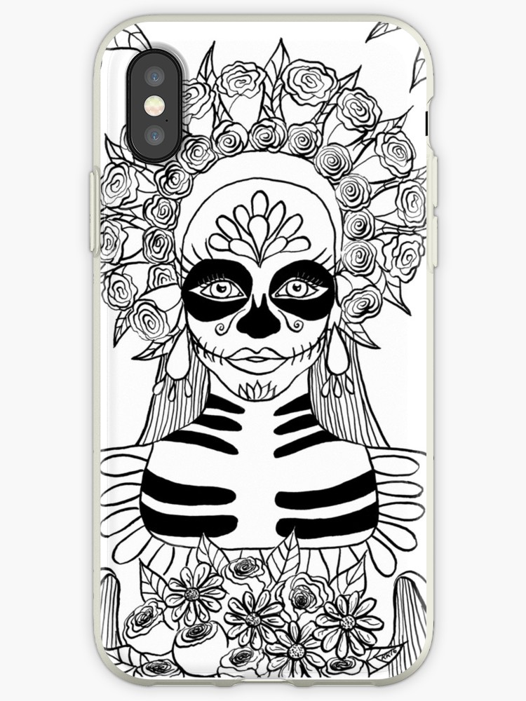 750x1000 la calavera catrina sugar skull ink drawing iphone cases covers - Calavera Drawing