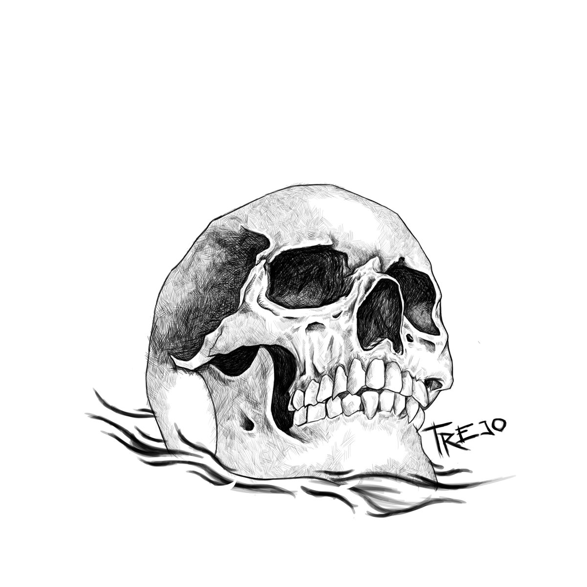 1200x1200 luciano trejura on twitter - Calavera Drawing
