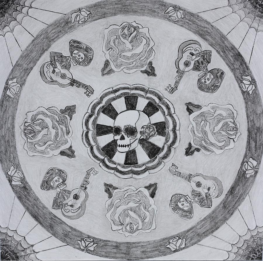 900x894 mandala calavera drawing - Calavera Drawing