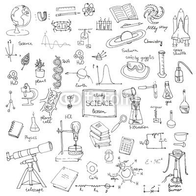 400x400 freehand drawing school items, back to school science theme, hand - Calculus Drawing