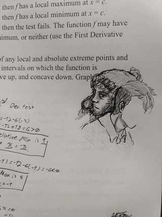 320x427 i have a bad habit of drawing on my calculus notes during class - Calculus Drawing
